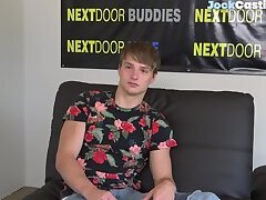 Sixpack casted jock masturbates on the couch