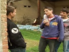 hot gay sex turns into a hot threesome