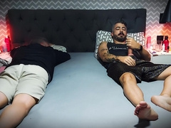 I Jerk Off My Big Cock Next To My Stepbrother While He Doesnt See - While Our Stepmother Is Away