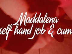 Maddalena Crossdresser Self Handjob & Cum
