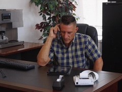 Stepson Gabe Bradshaw moans while riding stepdad Jax Thirio