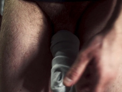 Circumcised trouser snake restoring foreskin with powerful lollipop rings