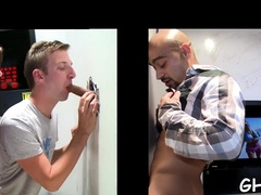 Dirty gay games with a gloryhole