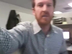 Big-Cocked Dad Strokes at the Office