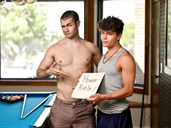 Hot living room couch sex with insolent Drake Von and Kyler Drayke