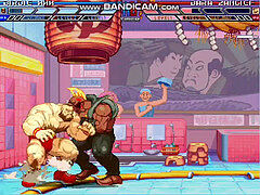 obscene Fighter alpha three: birdie giving zangief the command capture