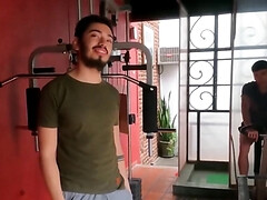 Adorable teens Cesar Rose and Franco Sins film a video