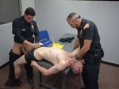 Interracial gay blowjob in various uniforms