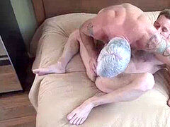 older bear pummels hairy man raw
