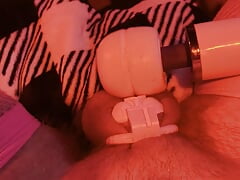 Extracting Cum in Small Pink Pussy Cage with Vibe