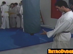 RetroDudes.com - Karate dude banged humid then gets his bod jizm-showered