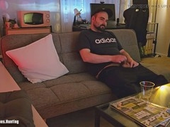 My straight buddy caught me jerking off