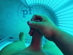 BamBam just cumming in the tanning bed again