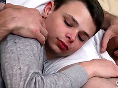 Frat dude caught being gay hard-core sleepy Movie Night