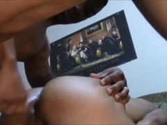 Asian Pussy Boy Takes Black Big Cock Bareback With Creampie