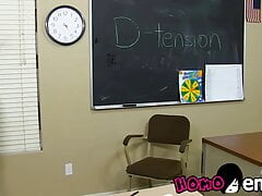 Twinks Jordan Ashton and Max Martin anal fuck in classroom