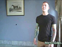 Bound muscle gay pipe milked and bj'ed