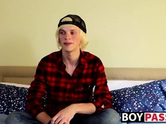 Twink blondie Kayden shares his solo adventure with everyone