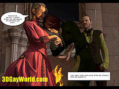 Lord Randolph and warm dude Meat in an Alley 3D Gay Comics