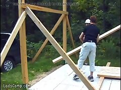 Young cock for construction worker