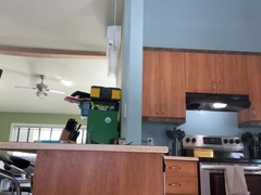 Ginger kitchen hastily solo wank off