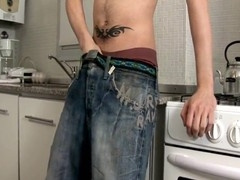 Spicy Latino Chef Jerking Off in the Kitchen