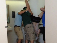 Bum gets a hard fuck while his friend watches