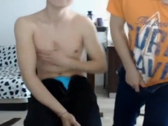 2 horny romanian friends masturbating each other
