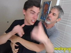 Richard got rubbed and tickles burglar Aiden Valentine on the ribs and his bare feet