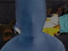 Back two Back Spunk in my Blue Zentai