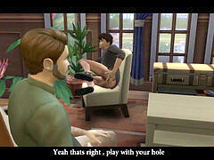 Sims 4, kitchen sex, big cock