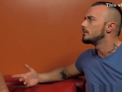 Handsome bottom bitch Jessie rides Connors rock hard cock