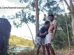 Munching a stranger I encountered on the trail