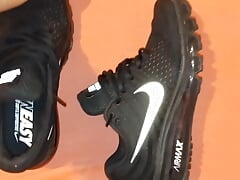 Cumming inside his wife's Nike Air Max with fleshlight