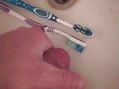 Cum on sluts toothbrush