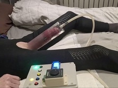 Manmeat pump action with a vacuum penis pumping machine for massive cocks