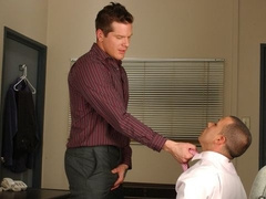 Rough office sex with Nikko Alexander and Parker London