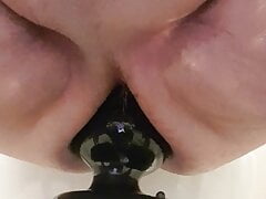 Really 80 mm big anal plug first attemp