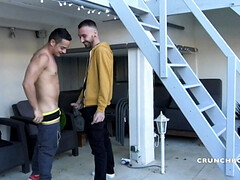 Latino straight fucked by his friend outdoor