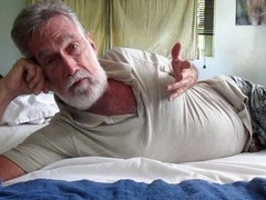 Hairy dad Mrhairygardener enjoys a solo jerk-off session and relishes in his cum