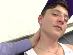 Lovely face from Jason Buell and rigid hand-job his teenage man meat