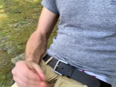 I Jerk-off And Cum After The Gym At A Rest Stop Parking Lot