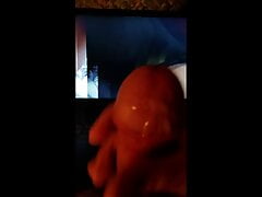 Playing with my little dick with cum shots