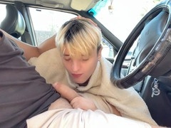 Adorable lad Artem Suchkov gets pounded in the car