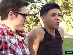 Latin twinks anal rimming and ass creampie