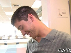 After a hot oral job, a guy gets his ass pounded in a hot anal romp