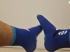 Diaper Boy Wearing Disney Socks Jerking Off And Cumming