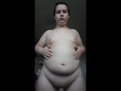 pretty femboy with cut cock and big belly