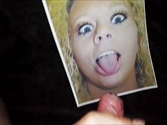 BIG FACIAL CUM TRIBUTE CUTE CURLY HOT BLONDE MASSIVE LOAD