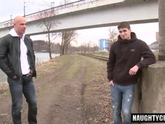 Ginormous boner dad public fuck-fest with facial cumshot